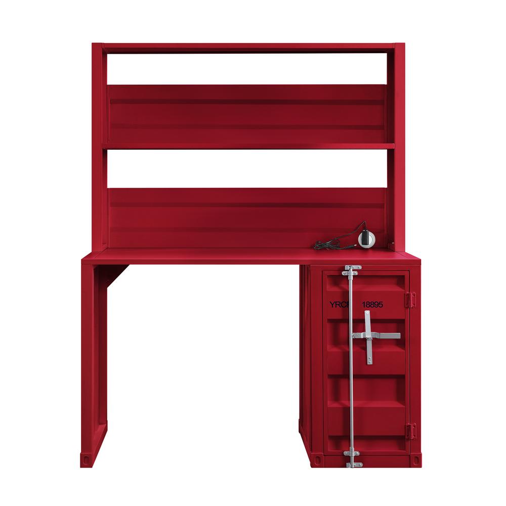 Cargo Writing Desk w/Hutch Red. Picture 2