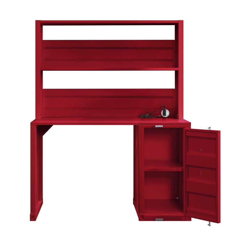 Cargo Writing Desk w/Hutch Red. Picture 3