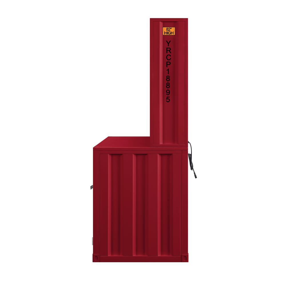 Cargo Writing Desk w/Hutch Red. Picture 4
