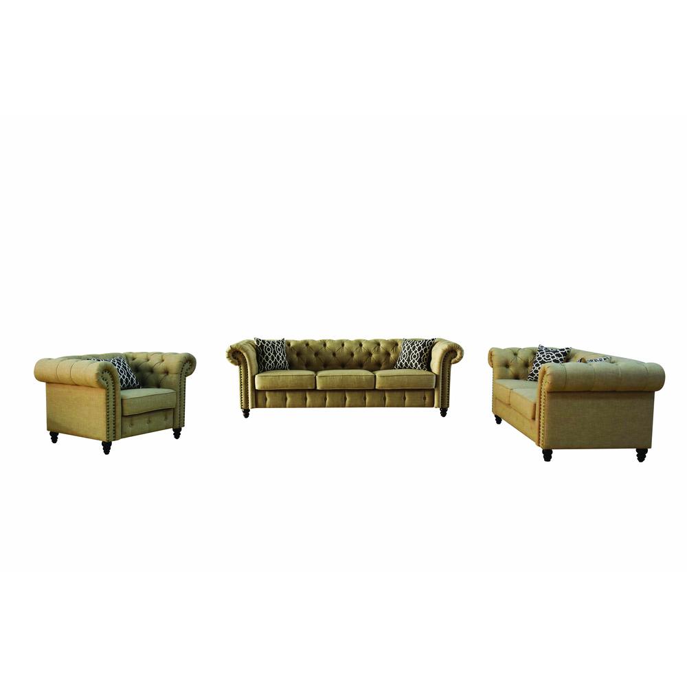 Aurelia Chair w/Pillow Beige Linen. Picture 1