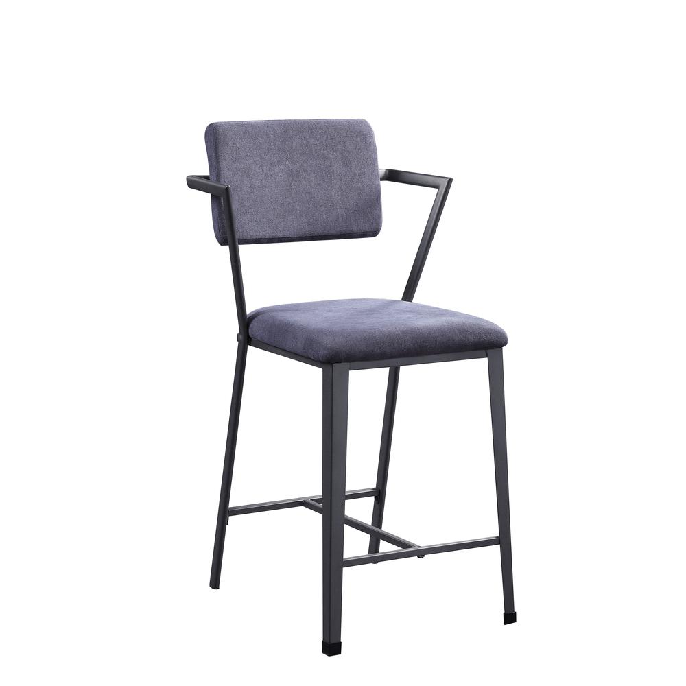 Cargo Counter Height Chair (Set-2) Fabric & Gunmetal. Picture 1