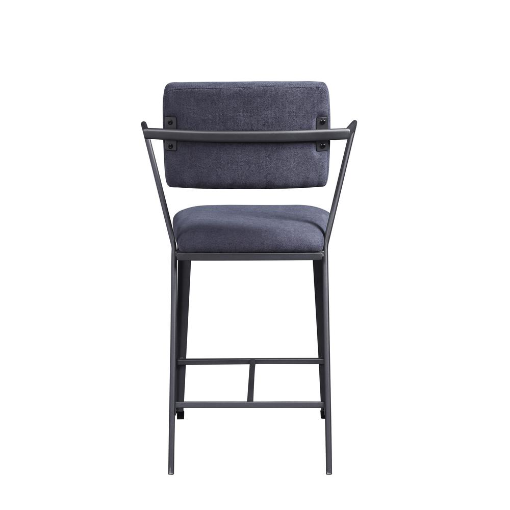 Cargo Counter Height Chair (Set-2) Fabric & Gunmetal. Picture 2