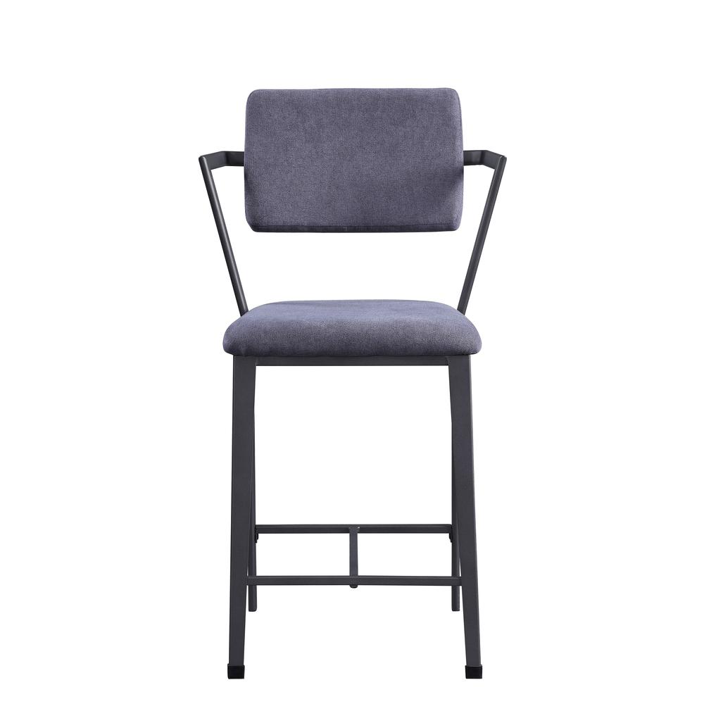 Cargo Counter Height Chair (Set-2) Fabric & Gunmetal. Picture 3