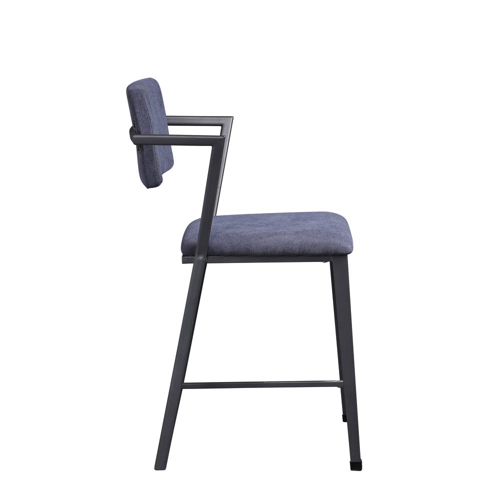 Cargo Counter Height Chair (Set-2) Fabric & Gunmetal. Picture 4