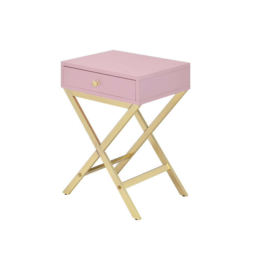 Coleen Side Table, Pink & Gold. Picture 2