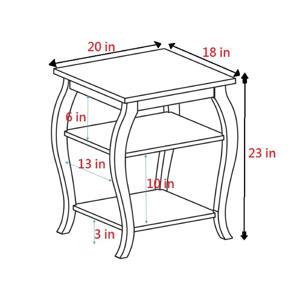 Becci End Table, Walnut. Picture 1