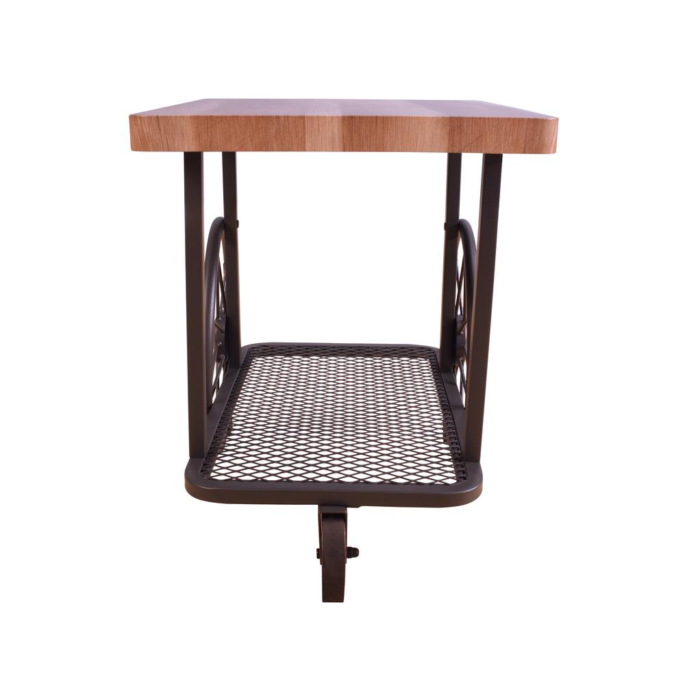 Francie Sofa Table, Oak & Antique Gray. Picture 6