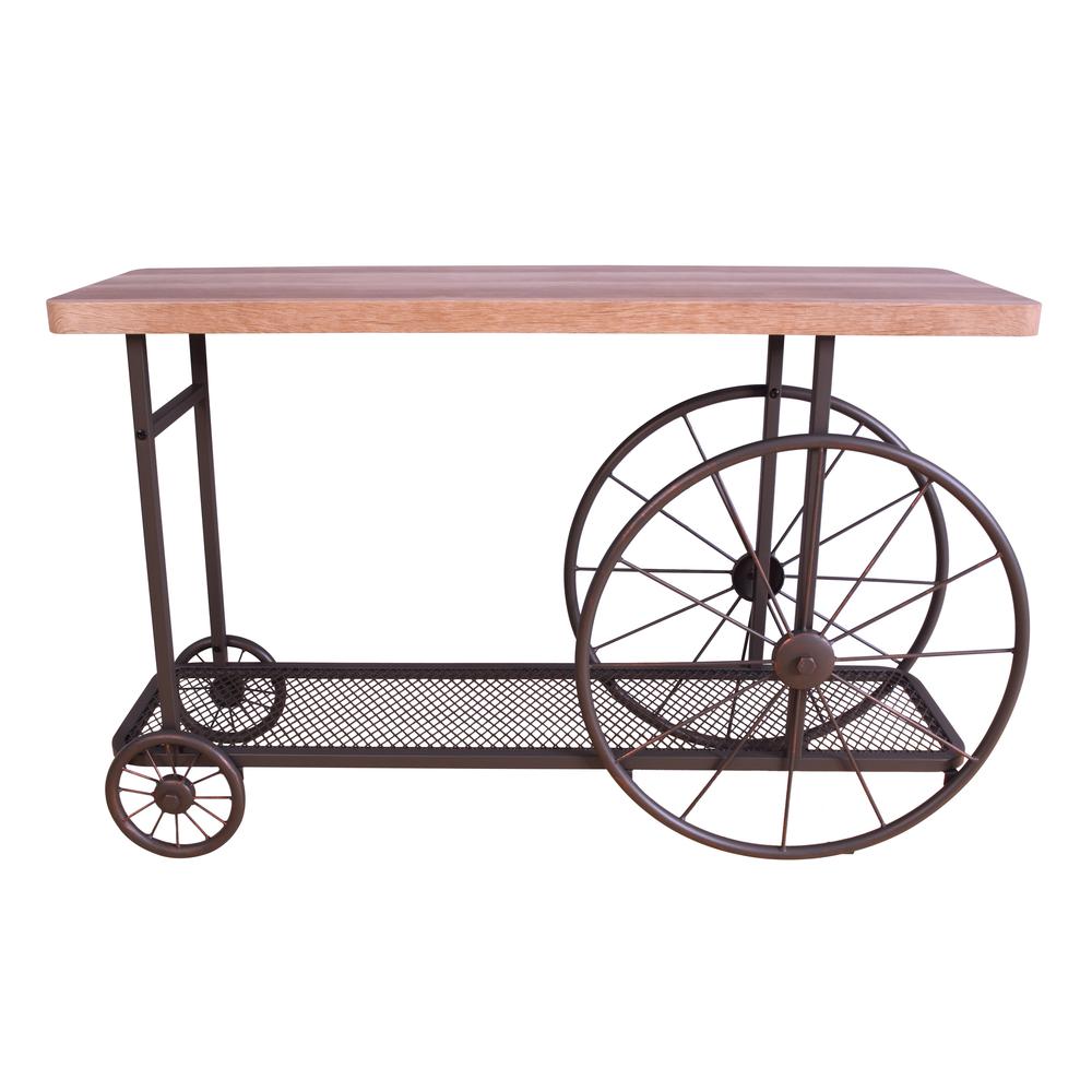 Francie Sofa Table, Oak & Antique Gray. Picture 8