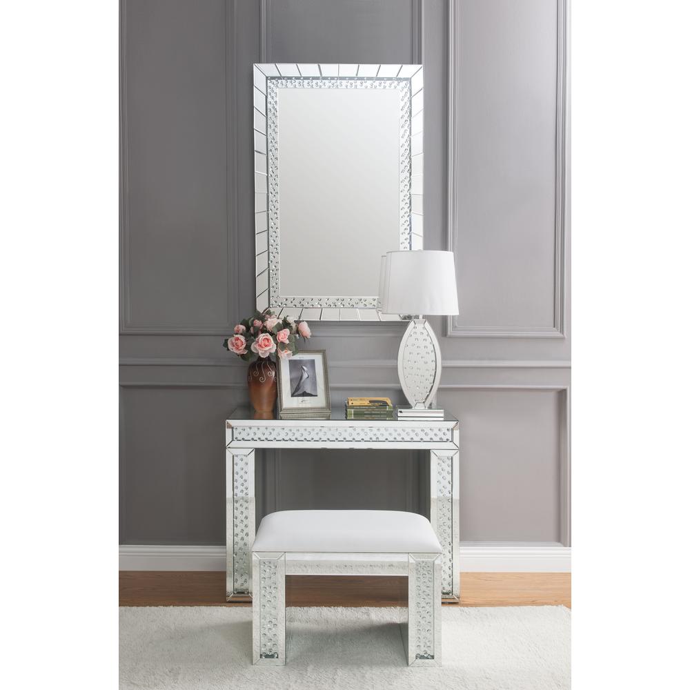 Nysa Accent Mirror Mirrored & Faux Crystals. Picture 10