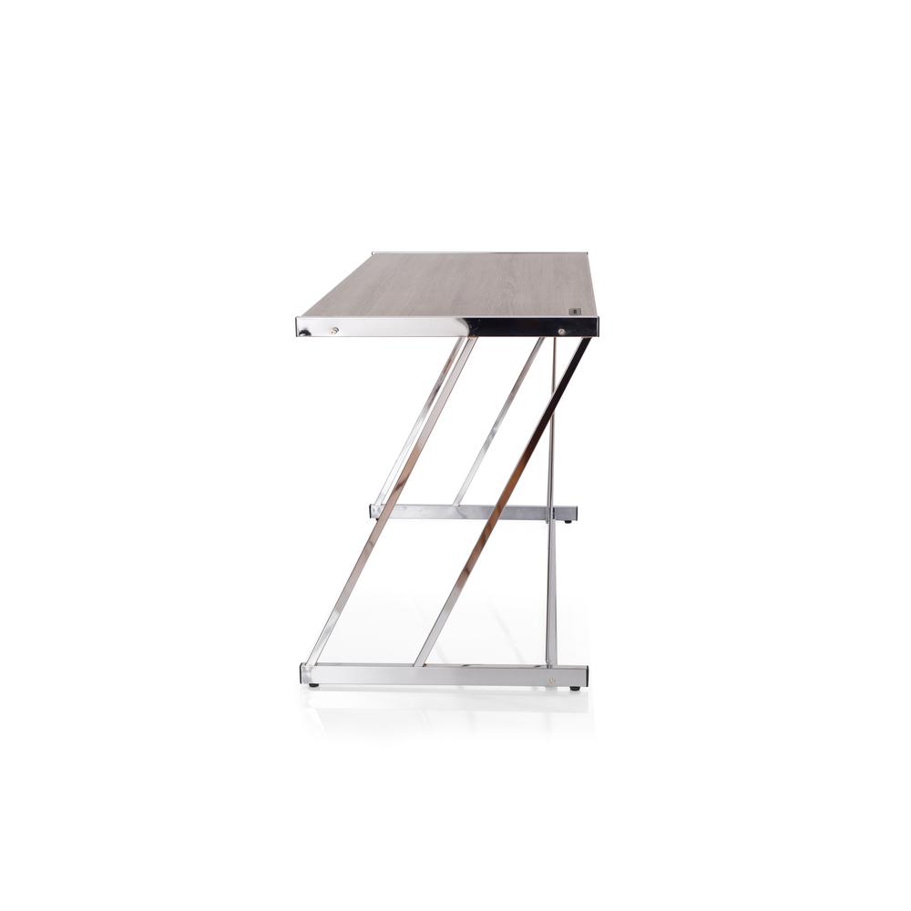 Finis Desk (USB Dock), Weathered Oak & Chrome. Picture 5