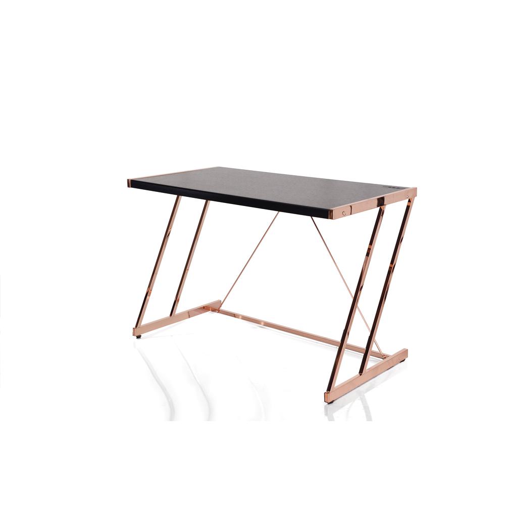 Finis Desk (USB Dock), Weathered Oak & Chrome. Picture 7