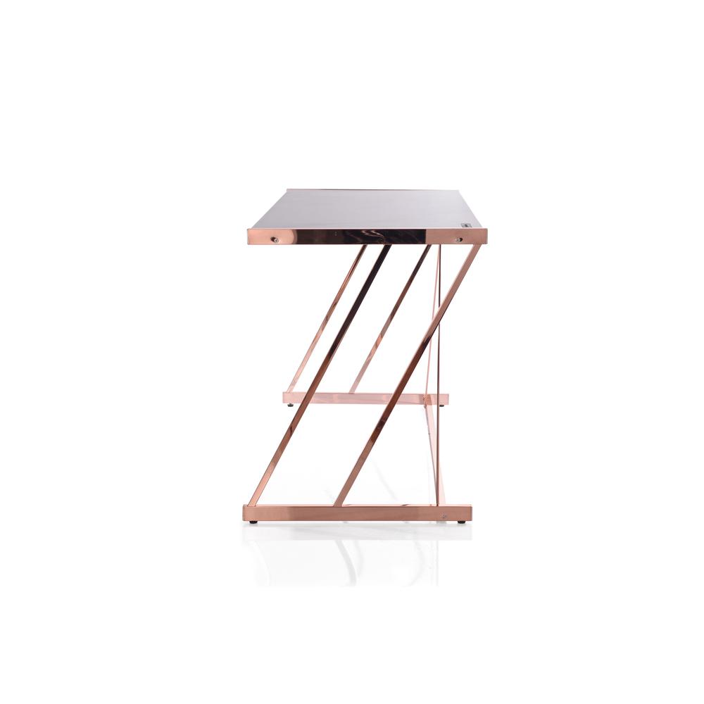 Finis Desk (USB Dock), Weathered Oak & Chrome. Picture 9
