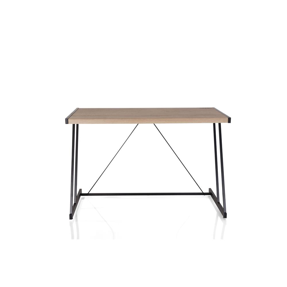 Finis Desk (USB Dock), Weathered Oak & Chrome. Picture 13
