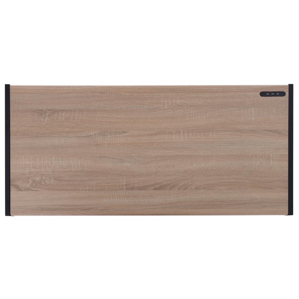 Finis Desk (USB Dock), Weathered Oak & Chrome. Picture 16