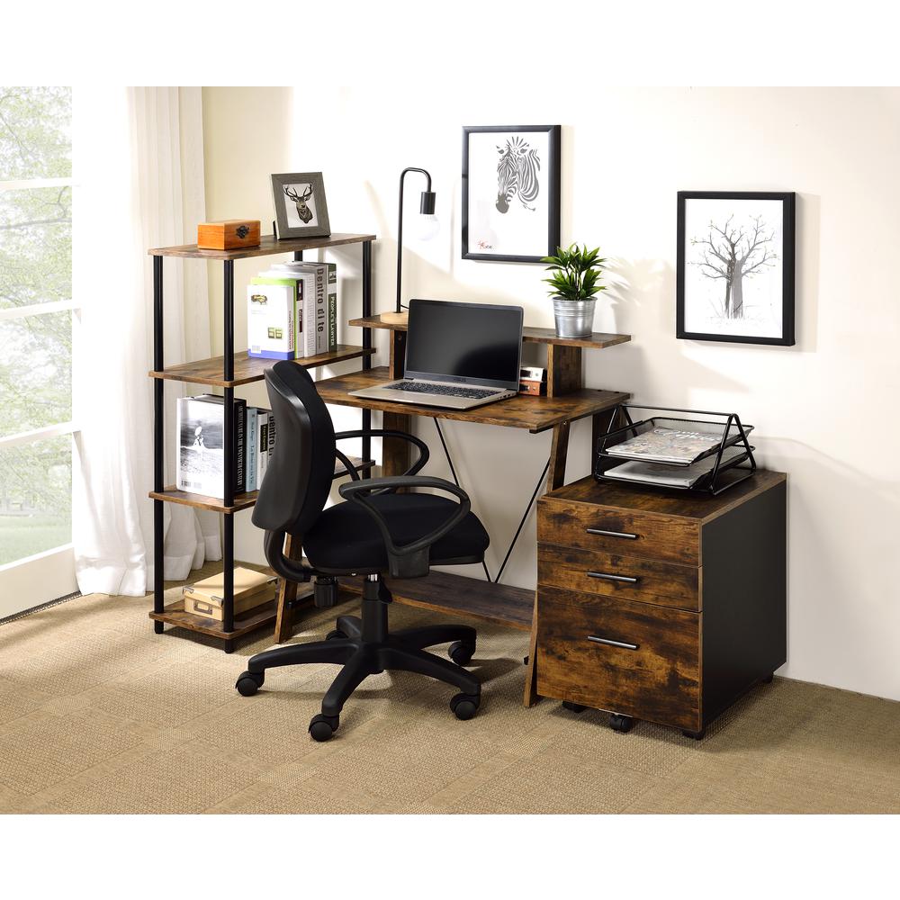 Writing Desk, Weathered Oak & Black Finish 92730. Picture 1
