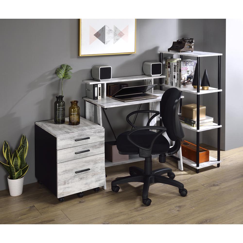Nypho Writing Desk Antique White & Black. Picture 1