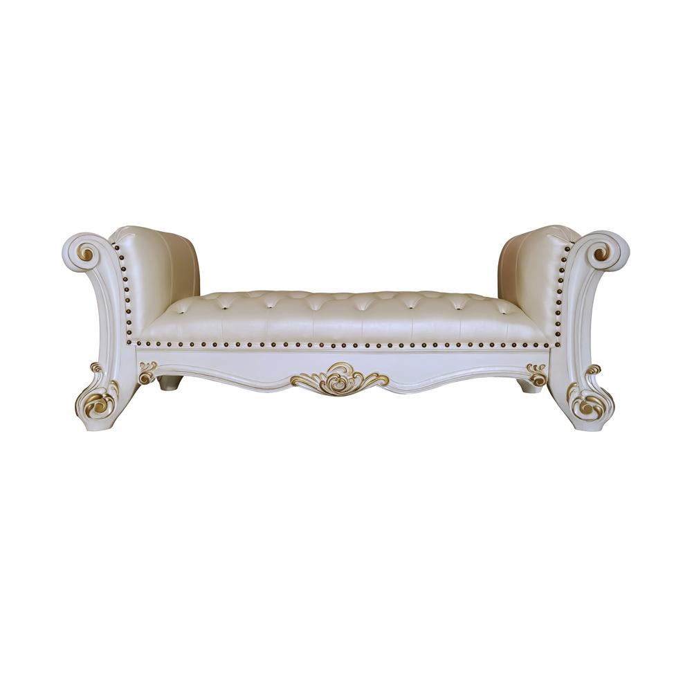 Vendome Bench Synthetic Leather & Antique Pearl. Picture 1