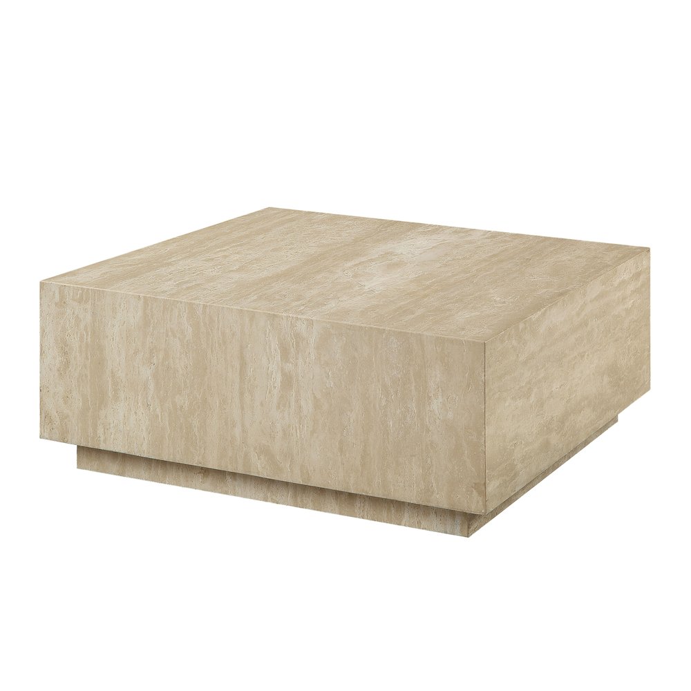 Deon Coffee Table in Beige Travertine. Picture 1