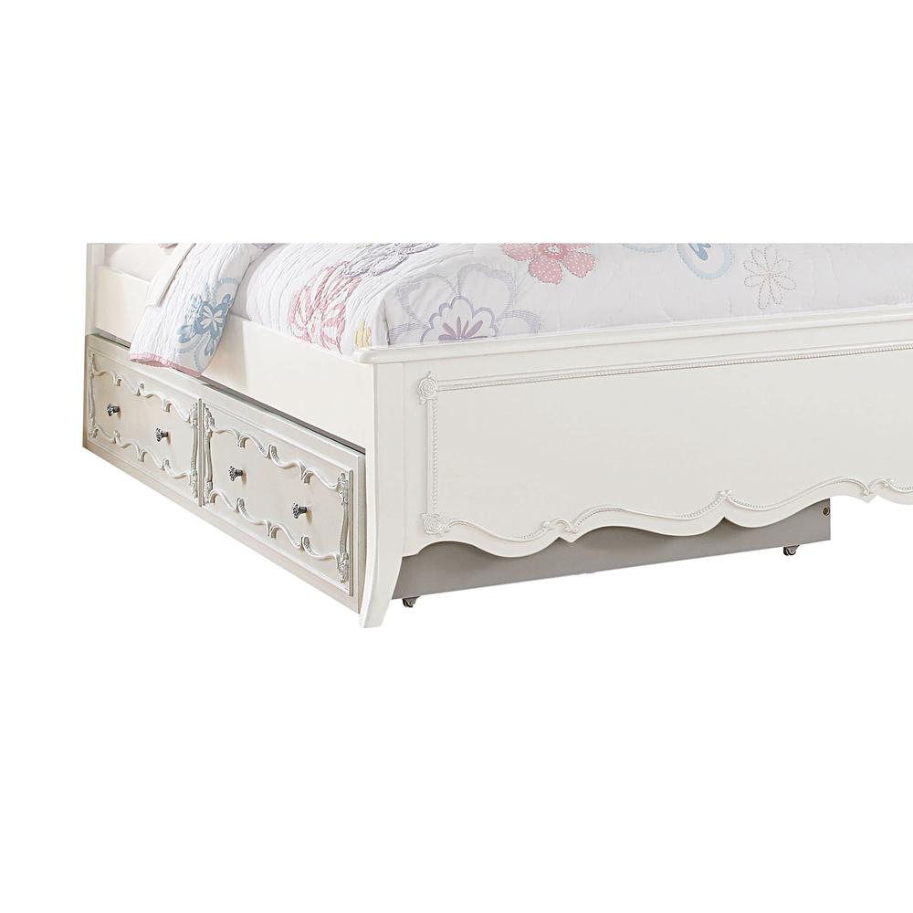 Edalene Trundle (Twin)-Optional Pearl White. Picture 1