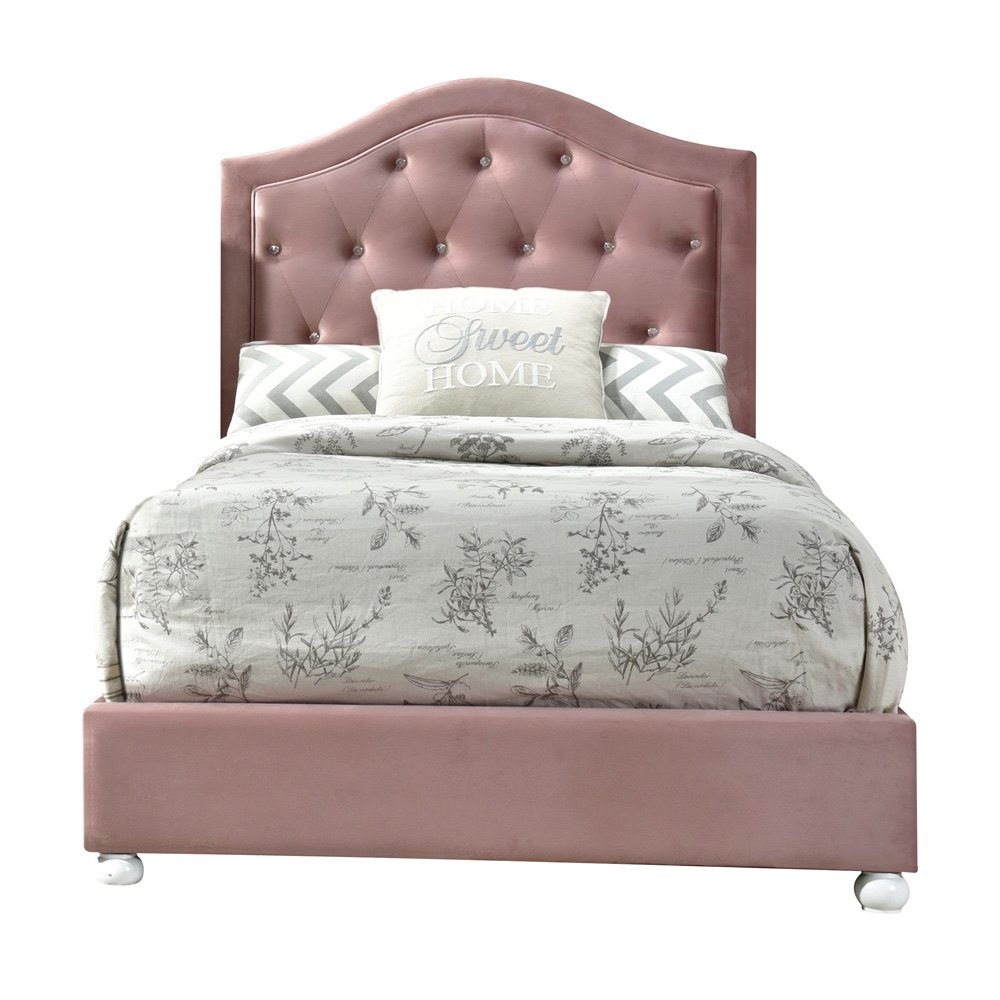 Reggie Twin Bed Pink Fabric. Picture 2