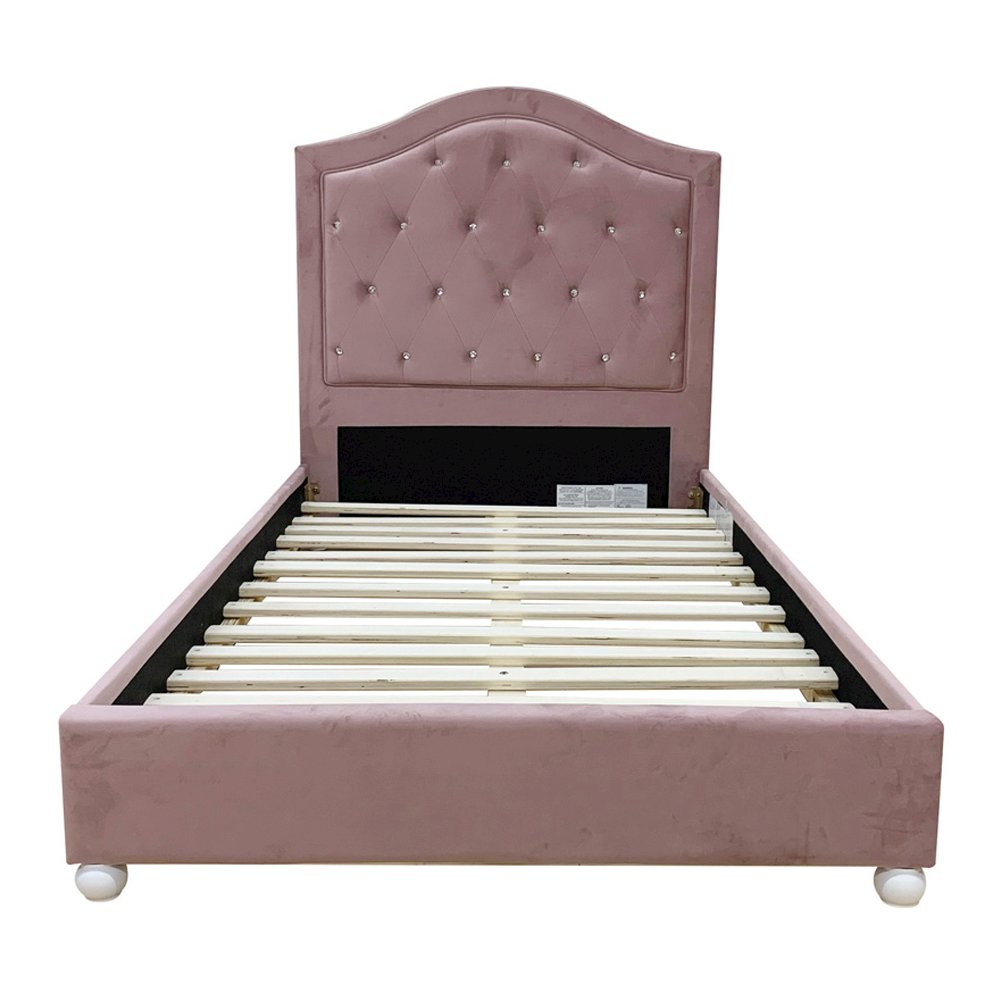 Reggie Twin Bed Pink Fabric. Picture 4