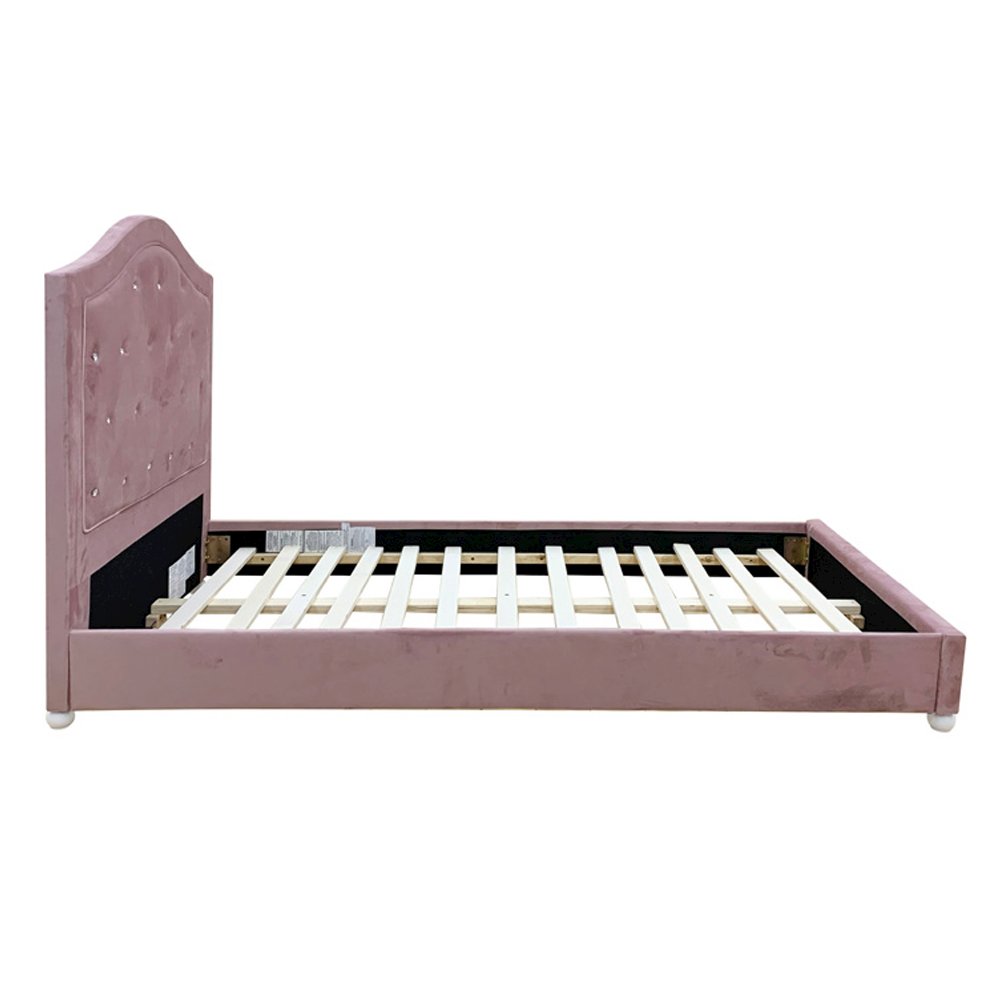 Reggie Twin Bed Pink Fabric. Picture 5