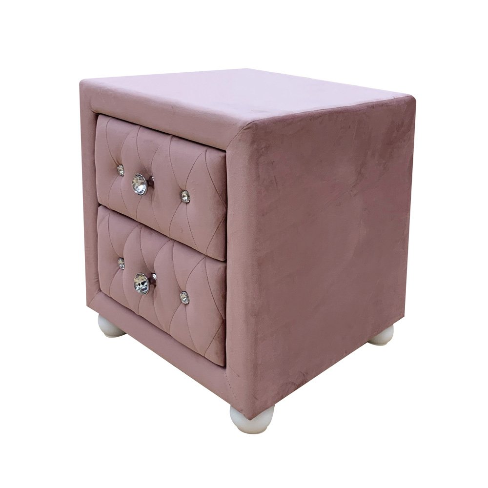 Reggie Nightstand Pink Fabric. Picture 7