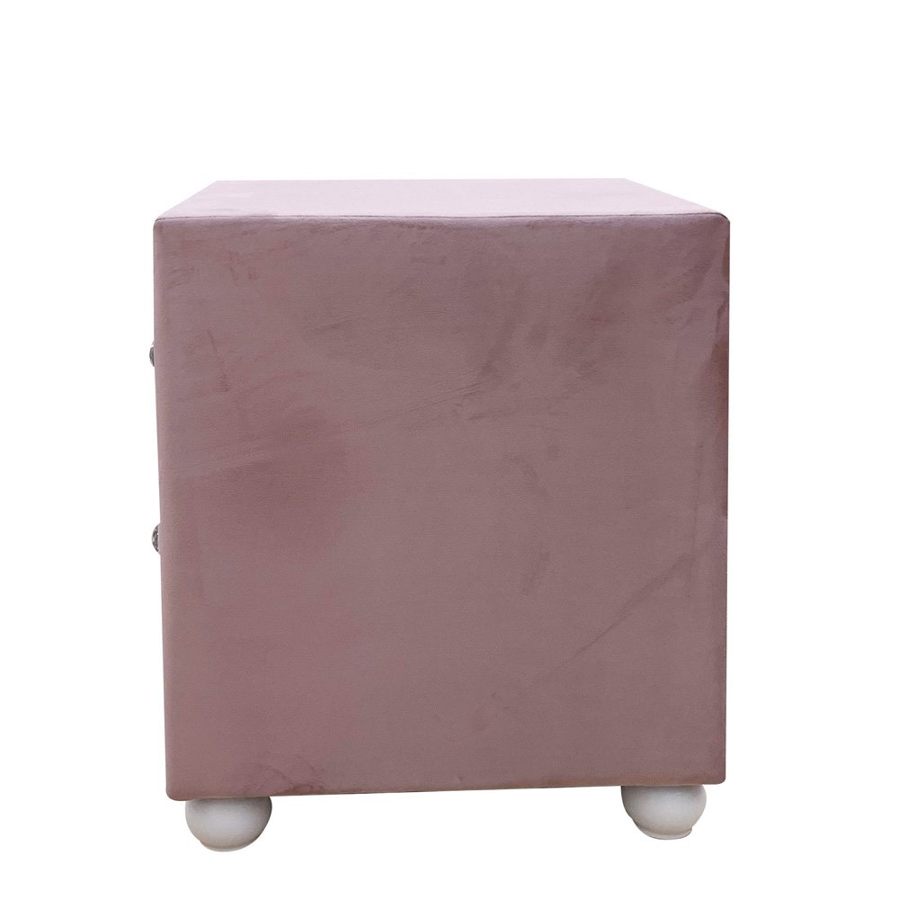 Reggie Nightstand Pink Fabric. Picture 8