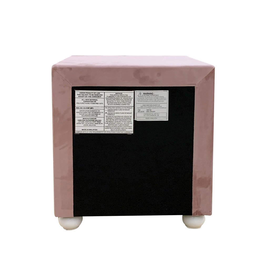 Reggie Nightstand Pink Fabric. Picture 9