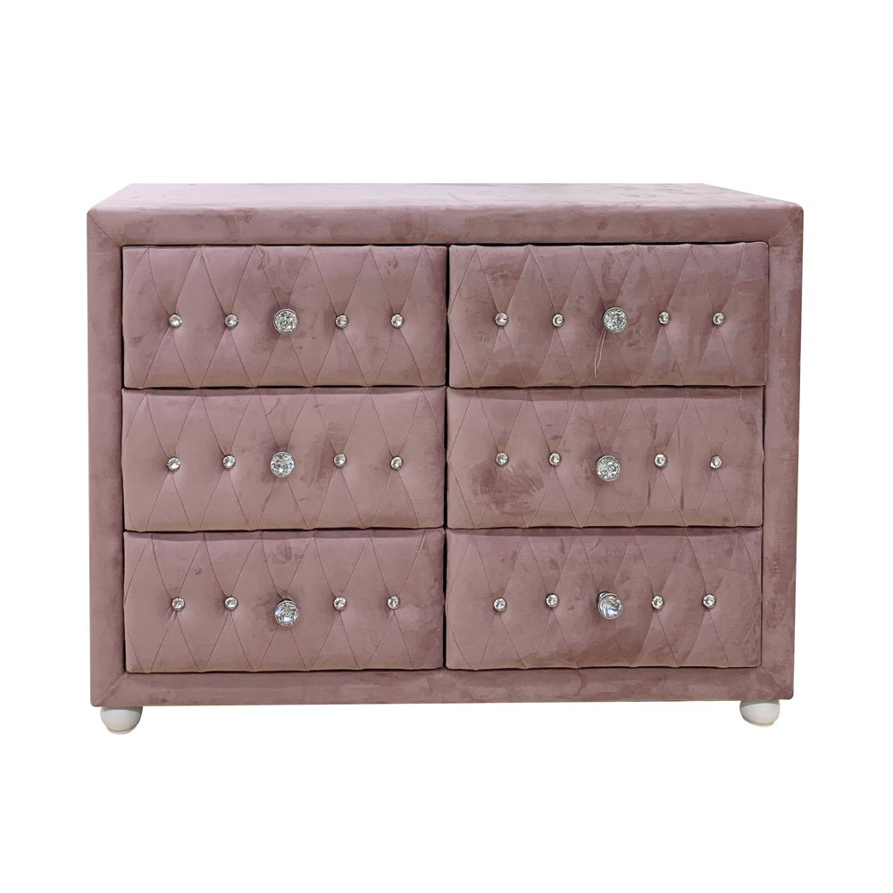 Reggie Dresser Pink Fabric. Picture 5