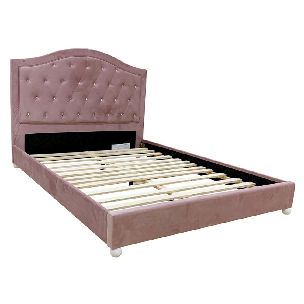 Reggie Full Bed Pink Fabric. Picture 4