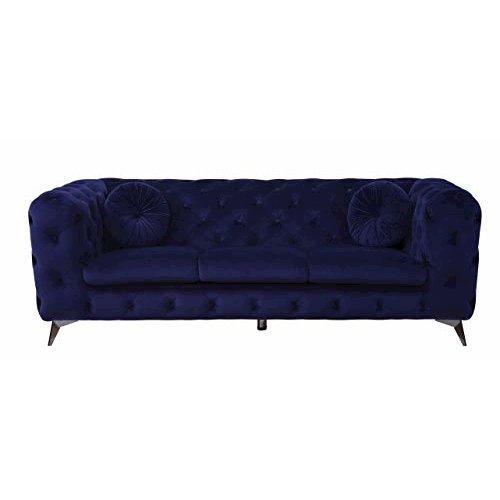 Atronia Sofa Blue Velvet. Picture 4