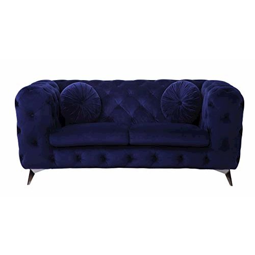Atronia Loveseat Blue Velvet. Picture 2