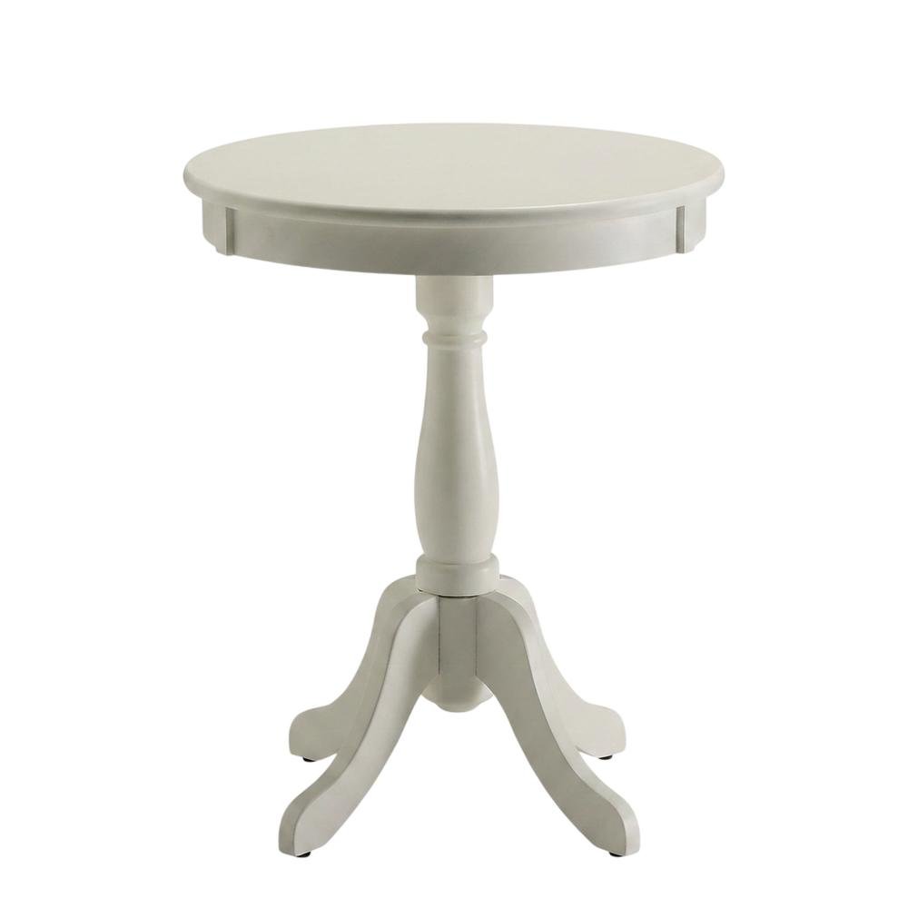 White, Accent Side Table, Quality Build, Durable Wood Frame. Picture 4