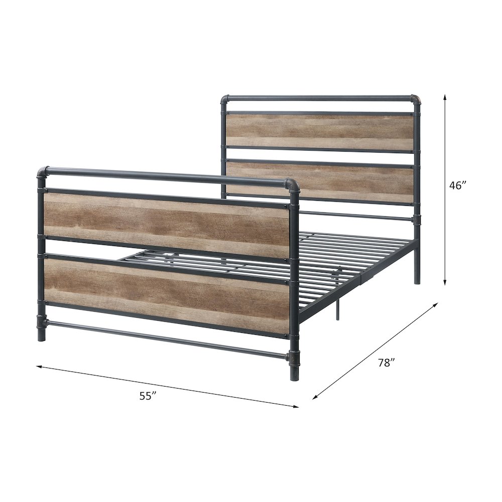 Brantley Full Bed Antique Oak & Sandy Gray. Picture 5