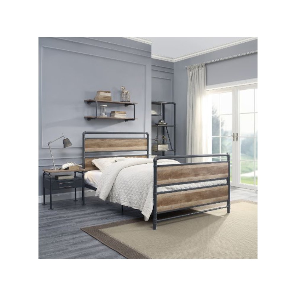 Brantley Full Bed Antique Oak & Sandy Gray. Picture 3