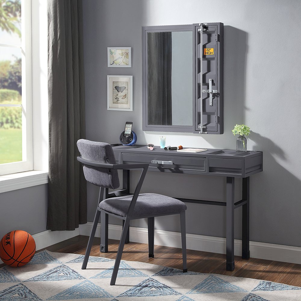Cargo Vanity Desk Gunmetal. Picture 5