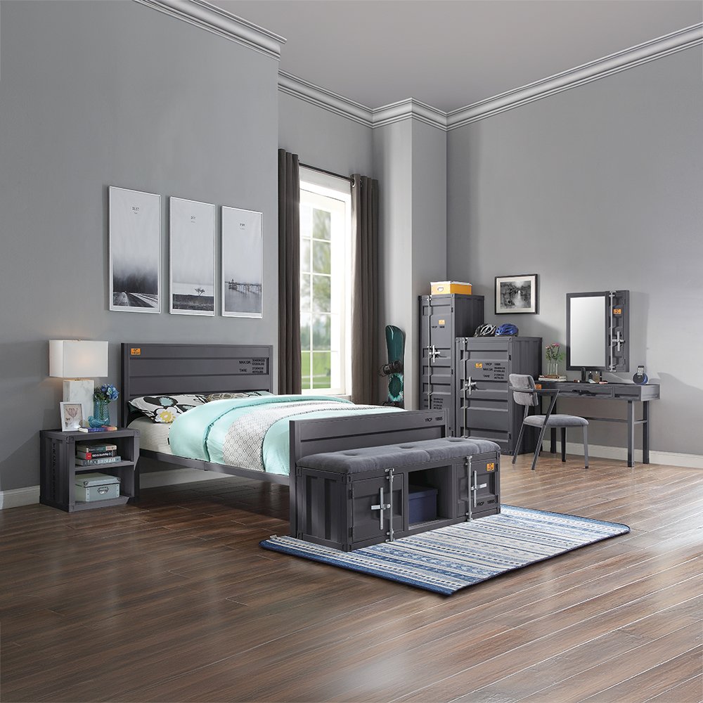 Cargo Vanity Desk Gunmetal. Picture 6