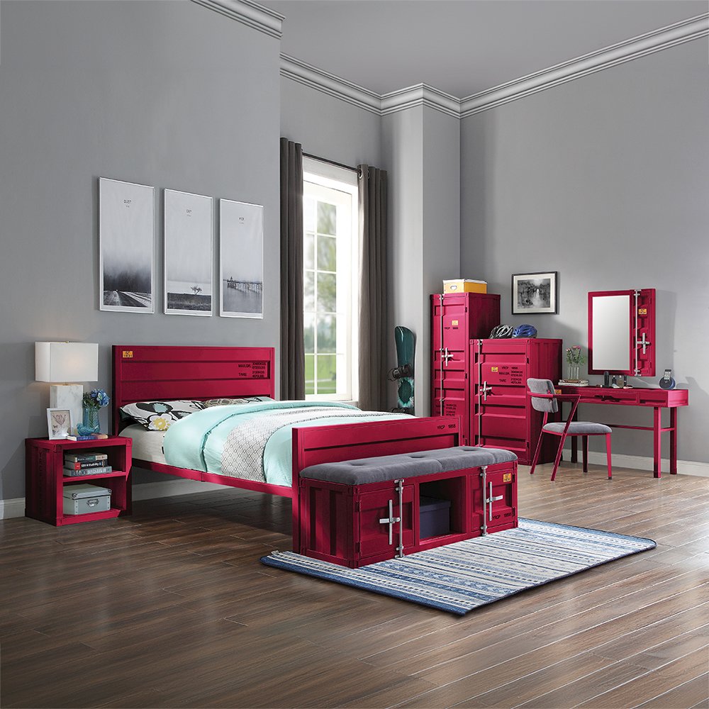 Cargo Vanity Mirror Red. Picture 4