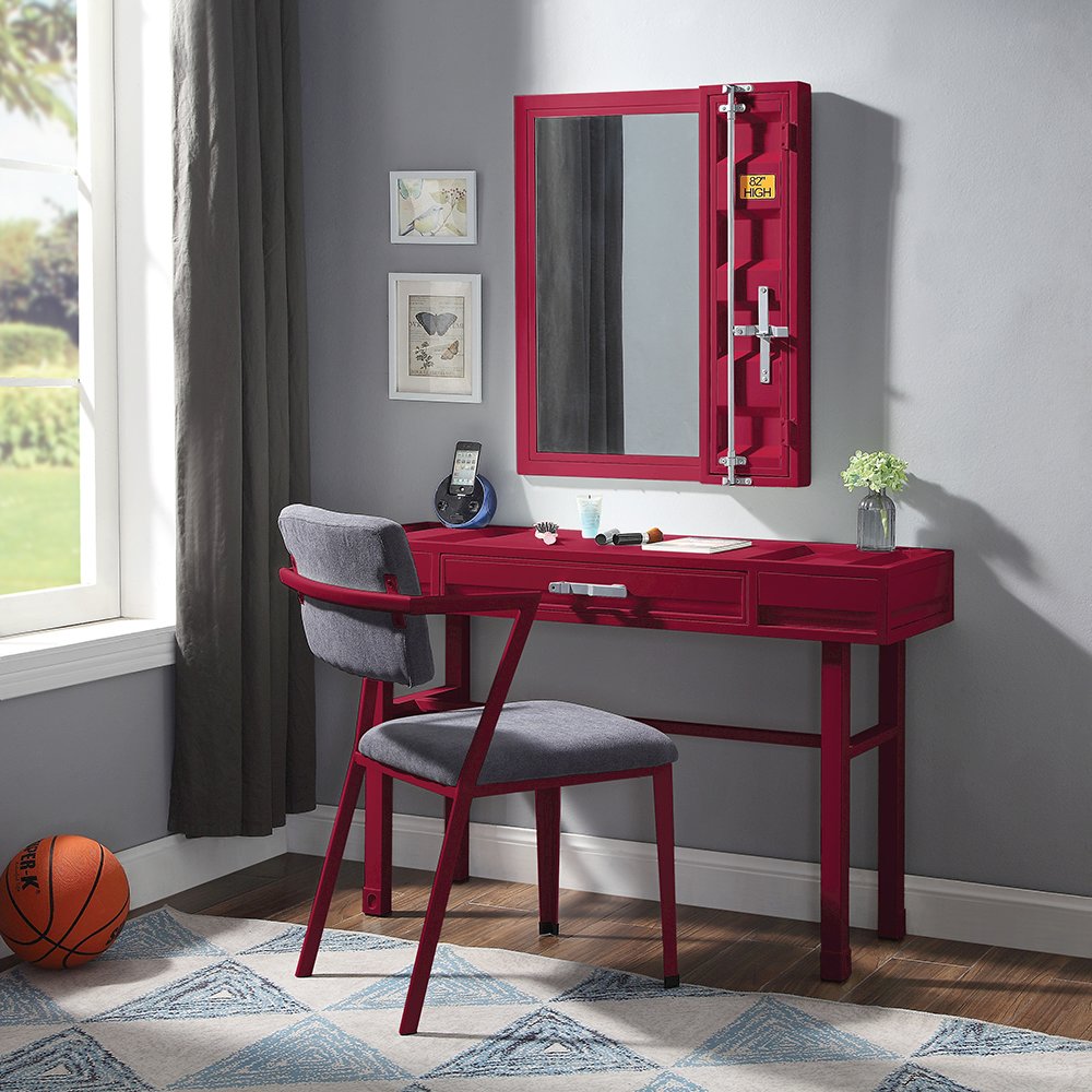 Cargo Vanity Mirror Red. Picture 5