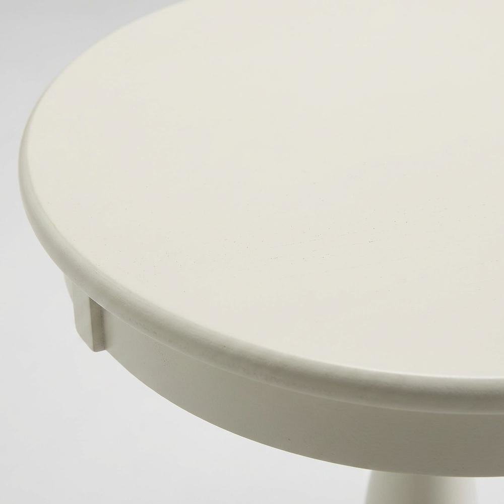 White, Accent Side Table, Quality Build, Durable Wood Frame. Picture 6
