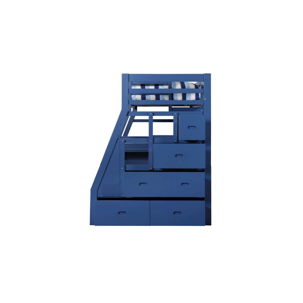 Jason II Twin Loft Bed w/Storage Navy Blue. Picture 3
