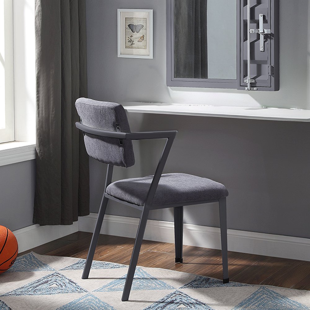 Cargo Office Chair Gray Fabric & Gunmetal. Picture 1