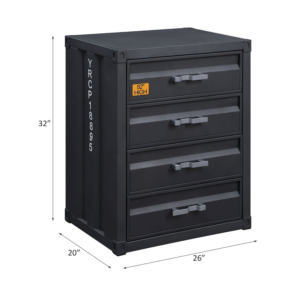 Cargo Chest w/4 Drawers Gunmetal. Picture 6