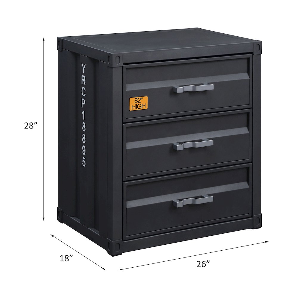 Cargo Chest w/3 Drawers Gunmetal. Picture 6
