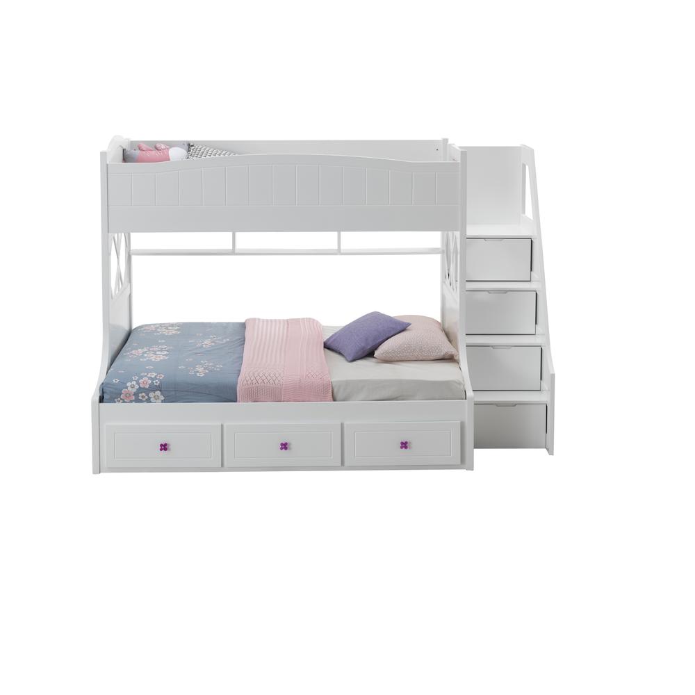 Twin/Full Bunk Bed with Storage Ladder & Drawers. Picture 2