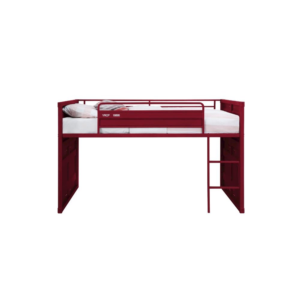 Cargo Twin Loft Bed w/Slide Red. Picture 3