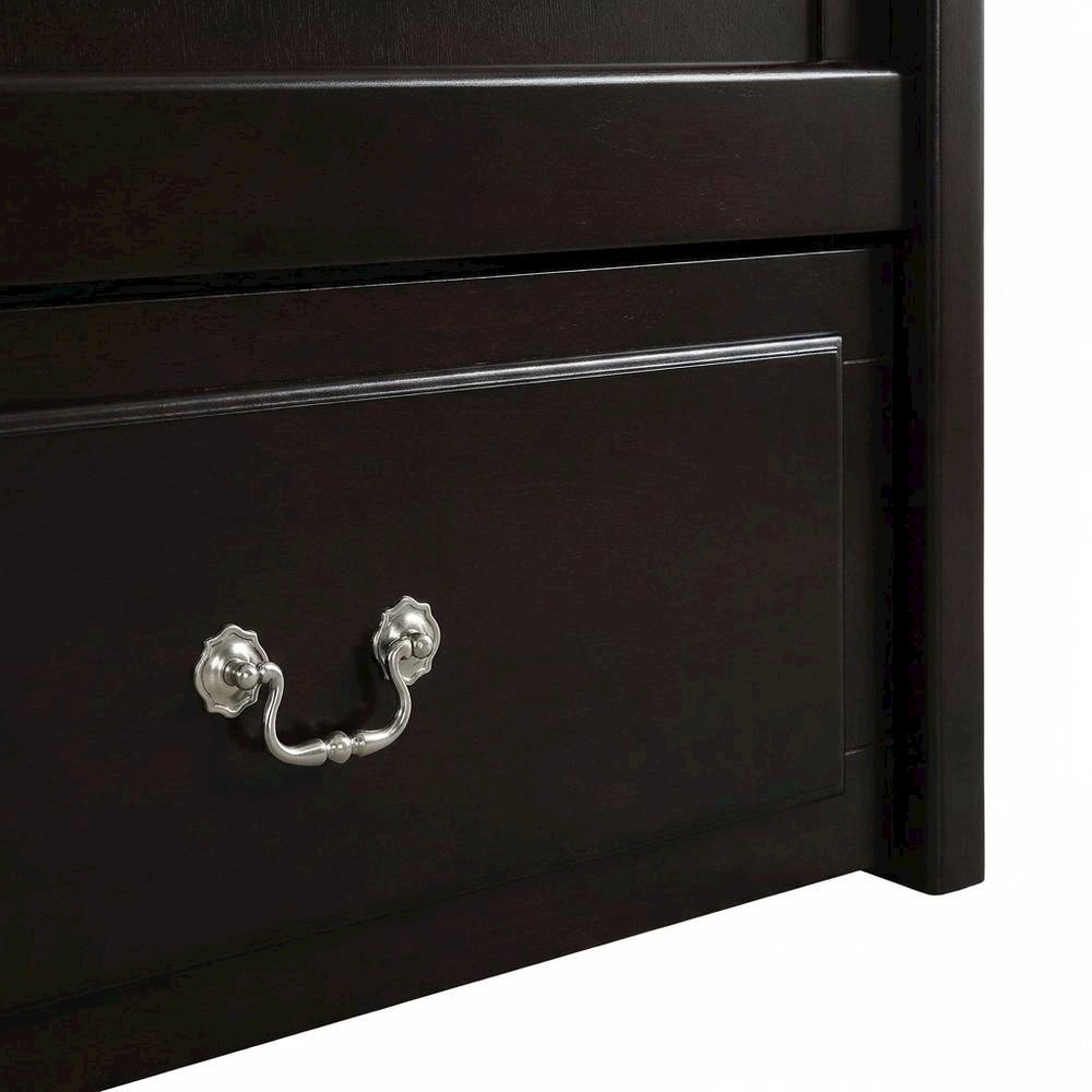 Wood Composite Trundle Bed Twin with Solid-Upholstered Frame, Black. Picture 7