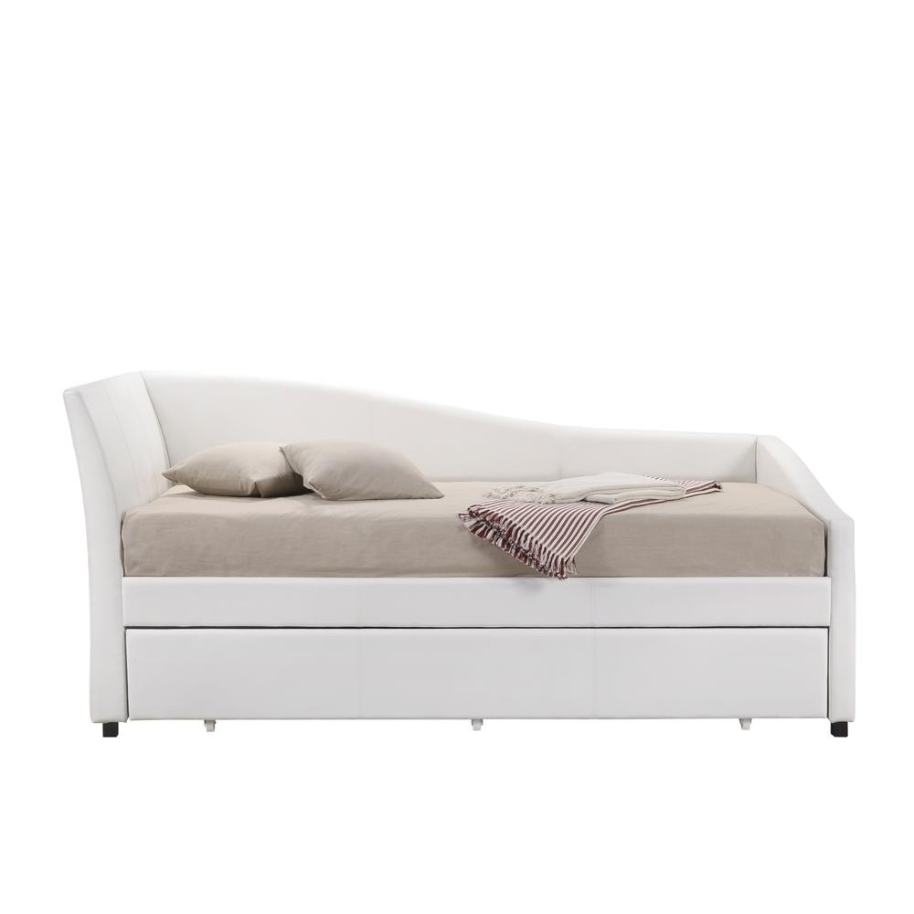 Daybed & Trundle (Twin Size), White PU. Picture 3