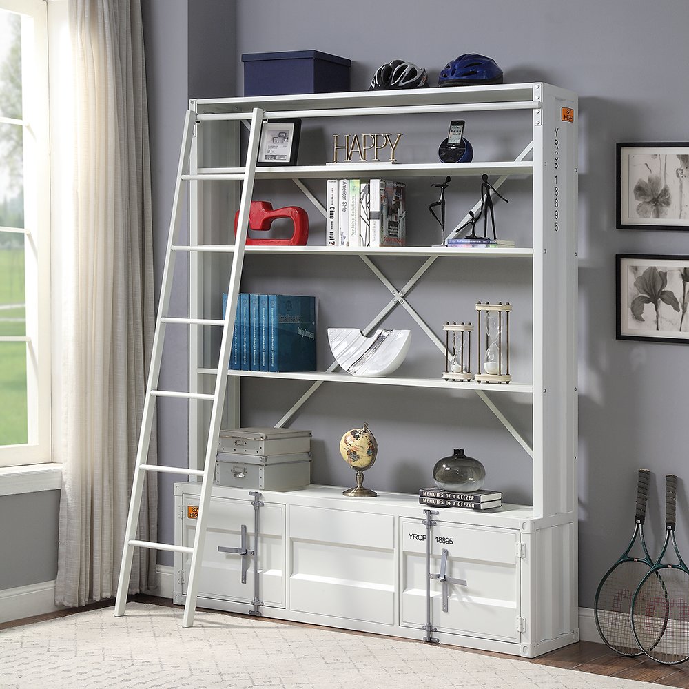 Cargo Bookcase w/Ladder White. Picture 6